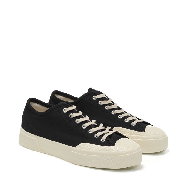 Superga 2432 Black Low Top Sneakers - Men's Sneakers USA | US8487865